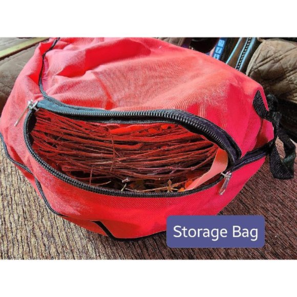 22" Autumn Front Door Wreath with Eucalyptus Leaf Daisies and Berry with Bag - Picture 6 of 6